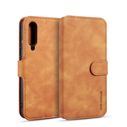 DG.MING Retro Oil Side Horizontal Flip Case compatible with Galaxy A50, with Holder & Card Slots & Wallet, Galaxy A50
