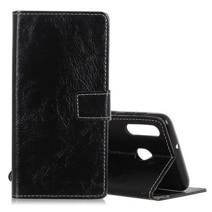 Retro Crazy Horse Texture Horizontal Flip Leather Case compatible with Galaxy M30/A40S, with Holder & Card Slots & Photo Frame, Compatible with Samsung Galaxy M30/A40S
