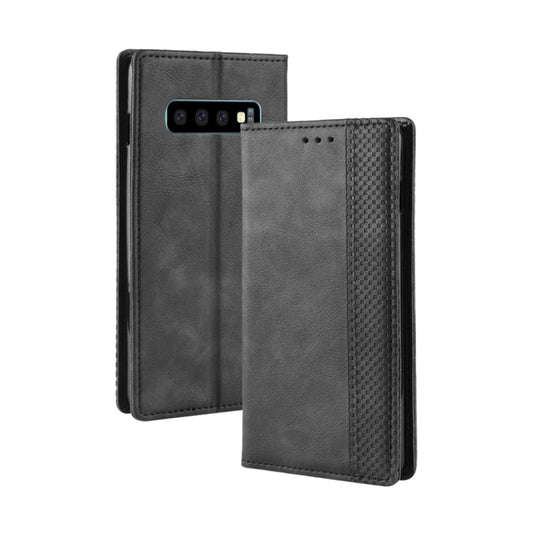 Magnetic Buckle Retro Crazy Horse Texture Horizontal Flip Leather Case compatible with Galaxy S10 (5G), with Holder & Card Slots & Photo Frame, Compatible with Galaxy S10 (5G)