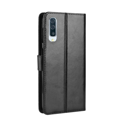 Retro Crazy Horse Texture Horizontal Flip Leather Case compatible with Galaxy A70, with Holder & Card Slots & Photo Frame