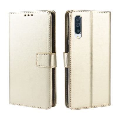 Retro Crazy Horse Texture Horizontal Flip Leather Case compatible with Galaxy A70, with Holder & Card Slots & Photo Frame