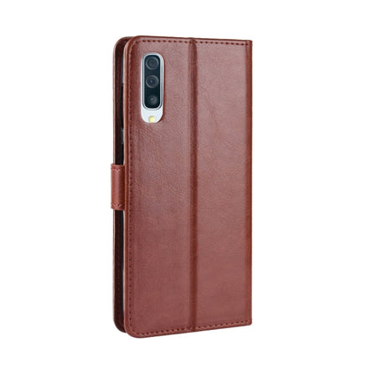 Retro Crazy Horse Texture Horizontal Flip Leather Case for Galaxy A70, with Holder & Card Slots & Photo Frame