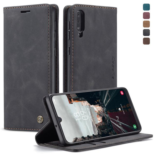 CaseMe-013 Multifunctional Retro Frosted Horizontal Flip Leather Case compatible with Galaxy A30S / A50S / A50, with Card Slot & Holder & Zipper Wallet & Photo Frame, Compatible with Galaxy A50