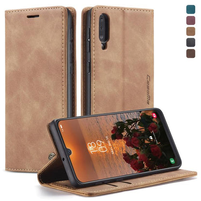 CaseMe-013 Multifunctional Retro Frosted Horizontal Flip Leather Case compatible with Galaxy A30S / A50S / A50, with Card Slot & Holder & Zipper Wallet & Photo Frame, Compatible with Galaxy A50
