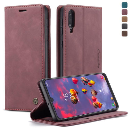 CaseMe-013 Multifunctional Retro Frosted Horizontal Flip Leather Case compatible with Galaxy A30S / A50S / A50, with Card Slot & Holder & Zipper Wallet & Photo Frame, Compatible with Galaxy A50