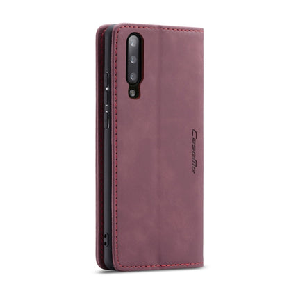 CaseMe-013 Multifunctional Retro Frosted Horizontal Flip Leather Case for Galaxy A30S / A50S / A50, with Card Slot & Holder & Zipper Wallet & Photo Frame
