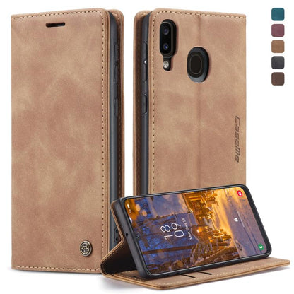 CaseMe-013 Multifunctional Retro Frosted Horizontal Flip Leather Case compatible with Galaxy A40, with Card Slot & Holder & Wallet, Compatible with Galaxy A40