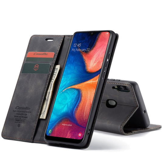 CaseMe-013 Multifunctional Retro Frosted Horizontal Flip Leather Case for Galaxy A20 / A30, with Card Slot & Holder & Wallet