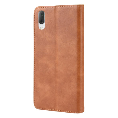 Magnetic Snap Retro Crazy Horse Texture Horizontal Flip Leather Case compatible with Sony Xperia L3, with Holder & Card Slots & Photo Frame, Compatible with Sony Xperia L3