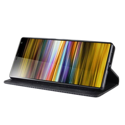 Magnetic Buckle Retro Texture Horizontal Flip Leather Case for Sony Xperia 10 Plus, with Holder & Card Slots & Wallet