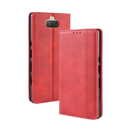 Magnetic Buckle Retro Texture Horizontal Flip Leather Case compatible with Sony Xperia 10 Plus, with Holder & Card Slots & Wallet, Sony Xperia 10 Plus