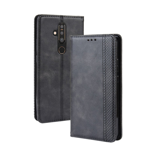 Magnetic Buckle Retro Crazy Horse Texture Horizontal Flip Leather Case compatible with NOKIA X71（8.1Plus)