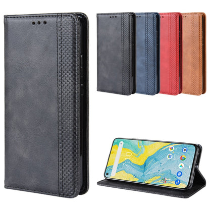 Magnetic Buckle Retro Crazy Horse Texture Horizontal Flip Leather Case compatible with NOKIA X71（8.1Plus)