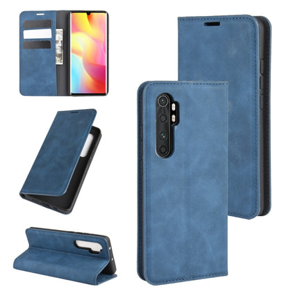 For Xiaomi Mi Note 10 Lite Retro-skin Business Magnetic Suction Leather Case with Holder & Card Slots & Wallet