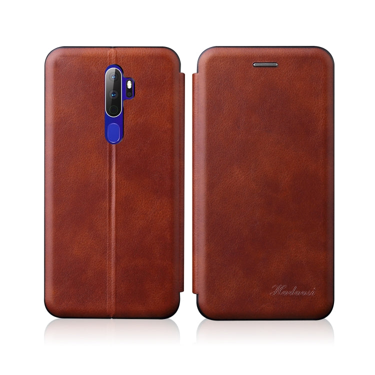 Integrated Electricity Pressing Retro Texture Magnetic TPU+PU Leather Case with Card Slot & Holder