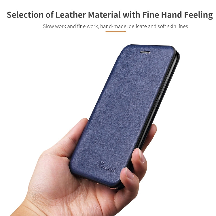 Compatible with OnePlus 6T / OnePlus 7 Integrated Electricity Pressing Retro Texture Magnetic TPU+PU Leather Case with Card Slot & Holder
