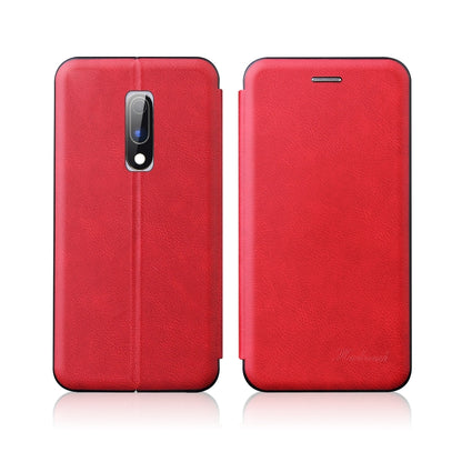 Compatible with OnePlus 6T / OnePlus 7 Integrated Electricity Pressing Retro Texture Magnetic TPU+PU Leather Case with Card Slot & Holder