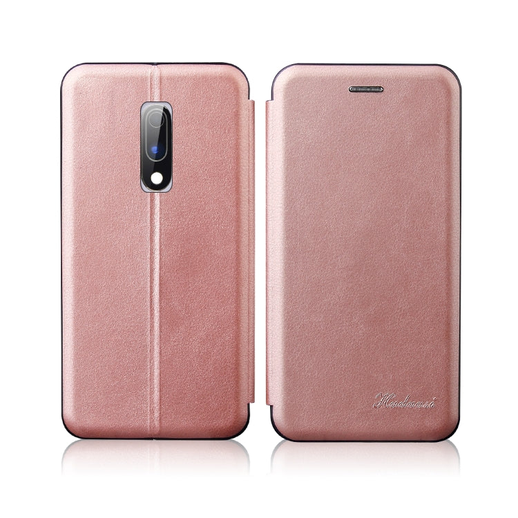 Compatible with OnePlus 6T / OnePlus 7 Integrated Electricity Pressing Retro Texture Magnetic TPU+PU Leather Case with Card Slot & Holder