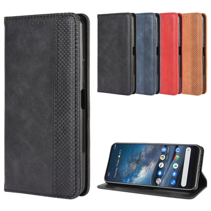 For Nokia 8.3 5G Magnetic Buckle Retro Crazy Horse Texture Horizontal Flip Leather Case  , with Holder & Card Slots & Photo Frame