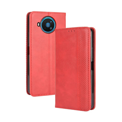 For Nokia 8.3 5G Magnetic Buckle Retro Crazy Horse Texture Horizontal Flip Leather Case  , with Holder & Card Slots & Photo Frame