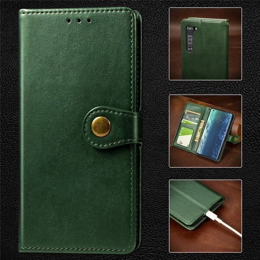 Retro Solid Color Leather Buckle Phone Case with Lanyard & Photo Frame & Card Slot & Wallet & Stand Function, For Motorola Edge