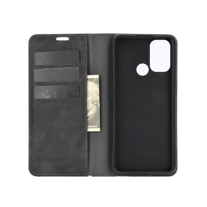 For OPPO A53 2020/OPPO A32 2020 Retro-skin Business Magnetic Suction Leather Case with Holder & Card Slots & Wallet