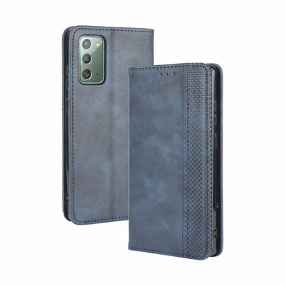 For Samsung Galaxy S20 FE 4G / 5G Magnetic Buckle Retro Crazy Horse Texture Horizontal Flip Leather Case  , with Holder & Card Slots & Photo Frame