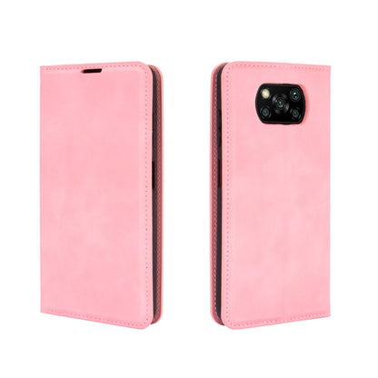 For Xiaomi Poco X3/X3 NFC Retro-skin Business Magnetic Suction Leather Case with Holder & Card Slots & Wallet