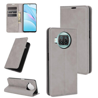 For Xiaomi Mi 10T Lite Retro-skin Business Magnetic Suction Leather Case with Holder & Card Slots & Wallet