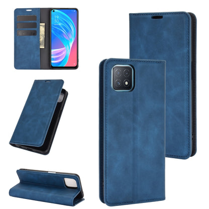 For OPPO A72 / A73 5G Retro-skin Business Magnetic Suction Leather Case with Holder & Card Slots & Wallet