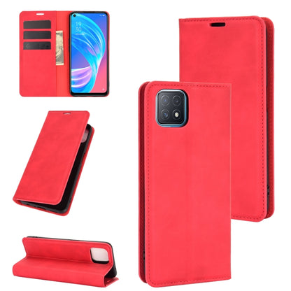 For OPPO A72 / A73 5G Retro-skin Business Magnetic Suction Leather Case with Holder & Card Slots & Wallet