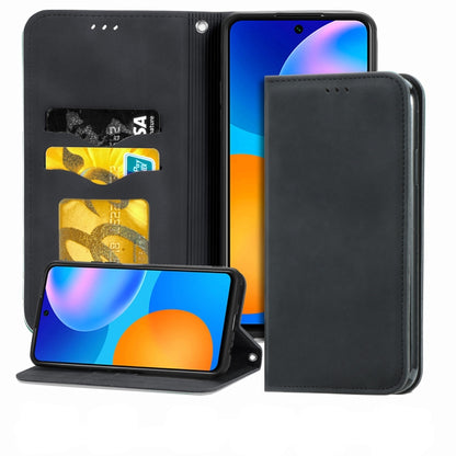 Retro Skin Feel Business Magnetic Horizontal Flip Leather Case