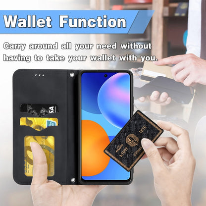 Retro Skin Feel Business Magnetic Horizontal Flip Leather Case