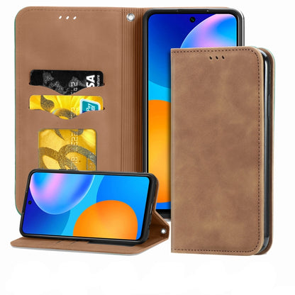 Retro Skin Feel Business Magnetic Horizontal Flip Leather Case