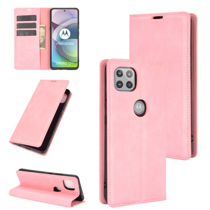 For Motorola Moto G 5G Retro-skin Business Magnetic Suction Leather Case with Holder & Card Slots & Wallet