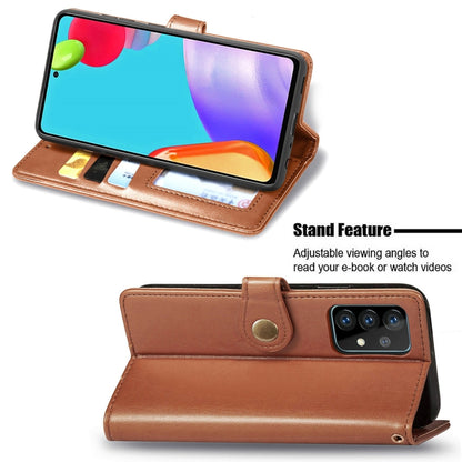 Retro Solid Color Leather Buckle Phone Case with Lanyard & Photo Frame & Card Slot & Wallet & Stand Function