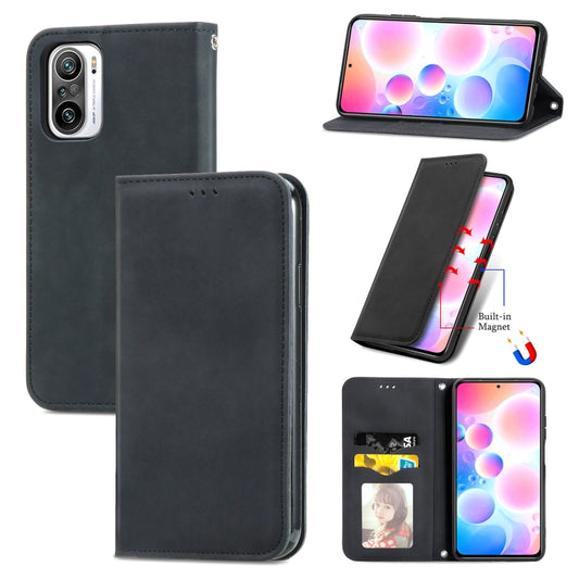 Retro Skin Feel Business Magnetic Horizontal Flip Leather Case With Holder & Card Slots & Wallet & Photo Frame, For Redmi Note 10 Pro
