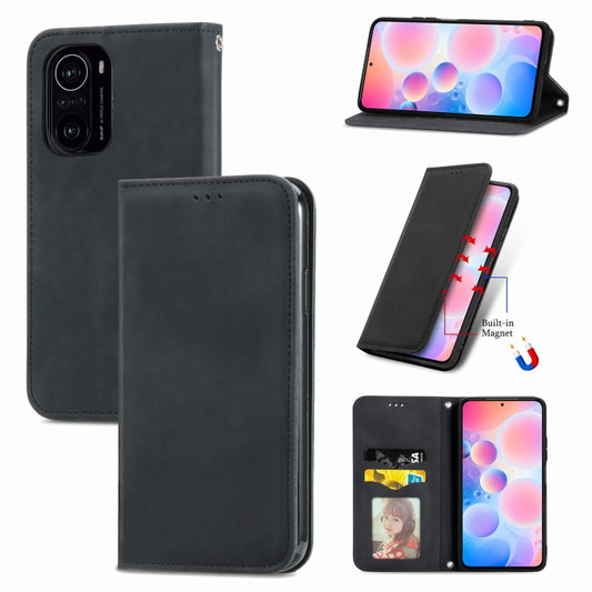 Retro Skin Feel Business Magnetic Horizontal Flip Leather Case With Holder & Card Slots & Wallet & Photo Frame, For Xiaomi Redmi K40