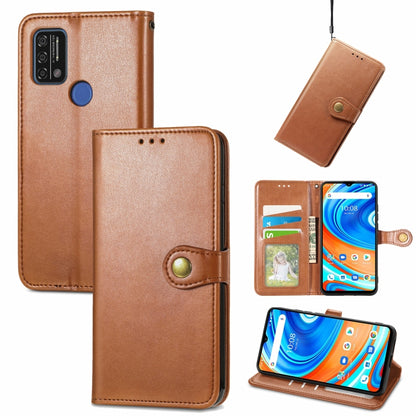 Solid Color Leather Buckle Phone Case with Lanyard & Photo Frame & Card Slot & Wallet & Stand Function, Compatible with UMIDIGI A9