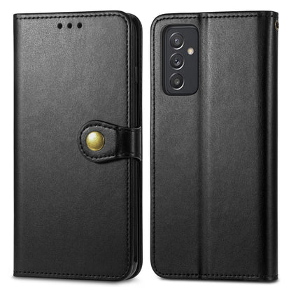 Solid Color Leather Buckle Phone Case with Lanyard & Photo Frame & Card Slot & Wallet & Stand Function, Compatible with Samsung Galaxy A82 5G