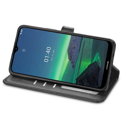 Solid Color Leather Buckle Phone Case with Lanyard & Photo Frame & Card Slot & Wallet & Stand Function, Compatible with Nokia 1.4
