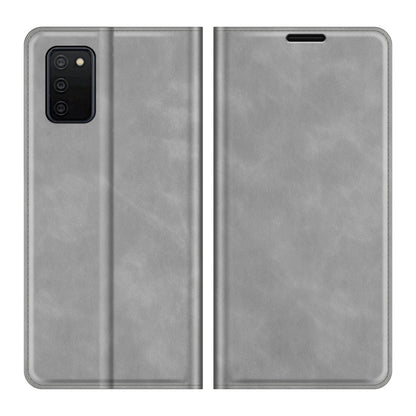 For Samsung Galaxy A03s Retro-skin Business Magnetic Suction Leather Case with Holder & Card Slots & Wallet