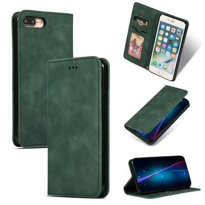 Retro Skin Feel Business Magnetic Horizontal Flip Leather Case for iPhone 8 Plus / 7 Plus