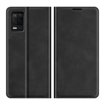 For OPPO Realme V13 5G / Realme 8 5G / Q3i 5G / Q3 5G Retro-skin Business Magnetic Suction Leather Case with Holder & Card Slots & Wallet