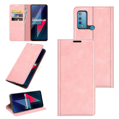 For wiko Power U30 Retro-skin Business Magnetic Suction Leather Case with Holder & Card Slots & Wallet