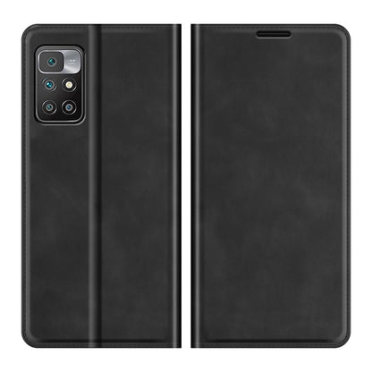 For Xiaomi Redmi 10 Retro-skin Business Magnetic Suction Leather Case with Holder & Card Slots & Wallet