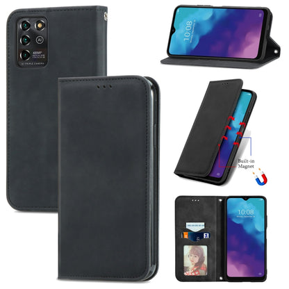 Retro Skin Feel Business Magnetic Horizontal Flip Leather Case With Holder & Card Slots & Wallet & Photo Frame