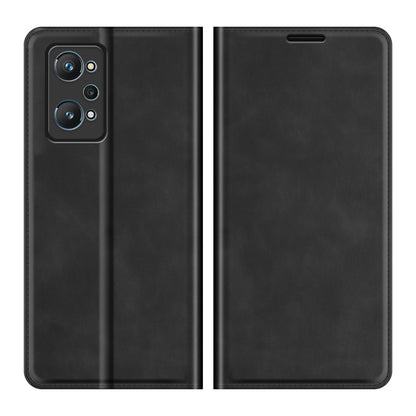 For OPPO Realme GT Neo2 Retro-skin Business Magnetic Suction Leather Case with Holder & Card Slots & Wallet