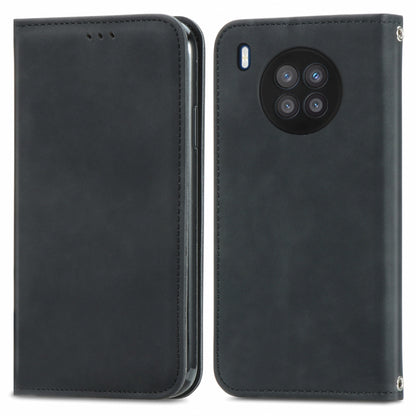 Retro Skin Feel Magnetic Horizontal Flip Leather Case with Holder & Card Slots & Wallet & Photo Frame