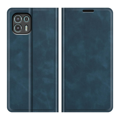 For Motorola Edge 20 lite Retro-skin Business Magnetic Suction Phone Leather Case with Holder & Card Slots & Wallet